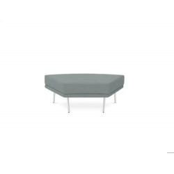 MODULO ROCADA URAL-J ANGULAR SIMETRICO PEQUEÑO RESPALDO TAPIZADO GRIS 117X74X27 CM