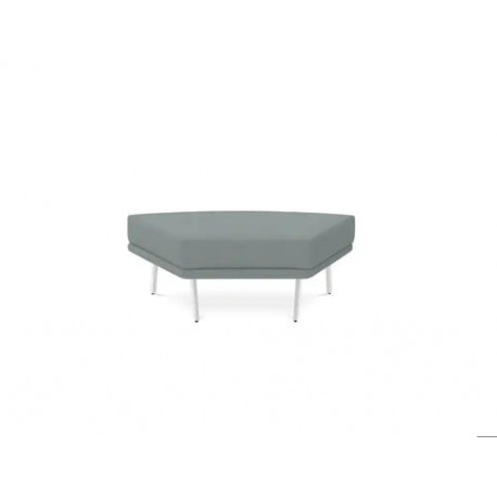 MODULO ROCADA URAL-J ANGULAR SIMETRICO PEQUEÑO RESPALDO TAPIZADO GRIS 117X74X27 CM