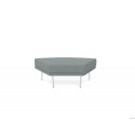 MODULO ROCADA URAL-J ANGULAR SIMETRICO PEQUEÑO RESPALDO TAPIZADO GRIS 117X74X27 CM
