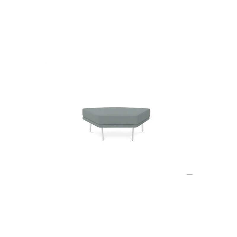 MODULO ROCADA URAL-J ANGULAR SIMETRICO PEQUEÑO RESPALDO TAPIZADO GRIS 117X74X27 CM