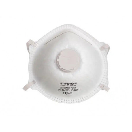 MASCARILLA FACIAL SAFETOP FFP2 NR SERIE EME PREFORMADA CON VALVULA SIN GRAPAS