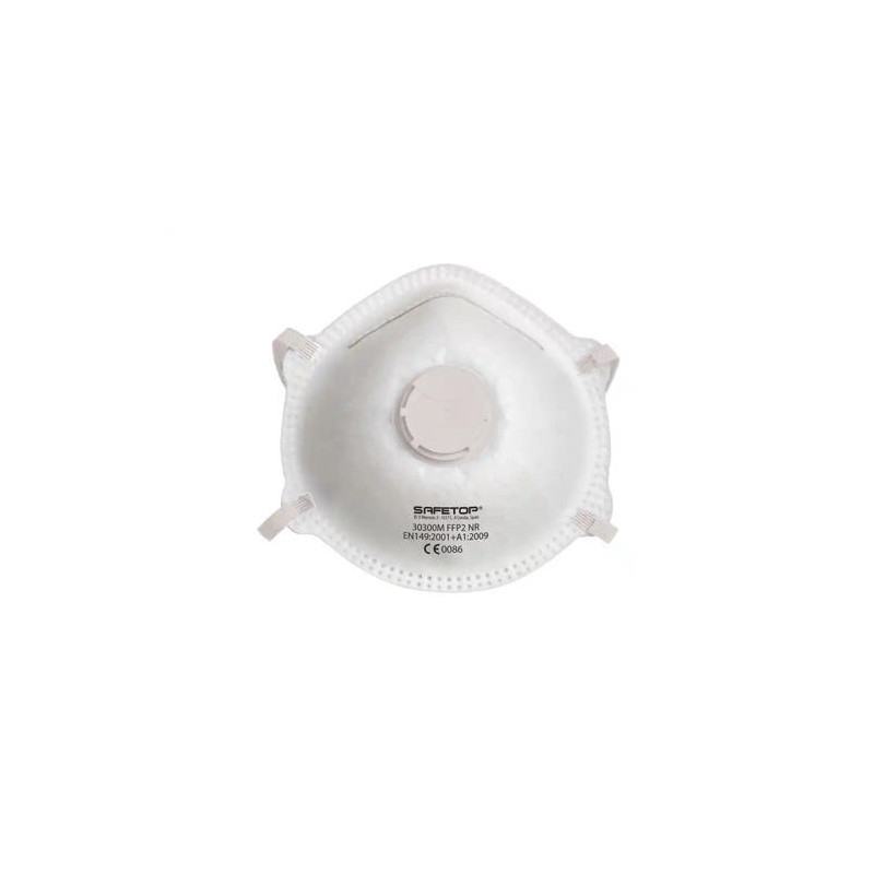MASCARILLA FACIAL SAFETOP FFP2 NR SERIE EME PREFORMADA CON VALVULA SIN GRAPAS