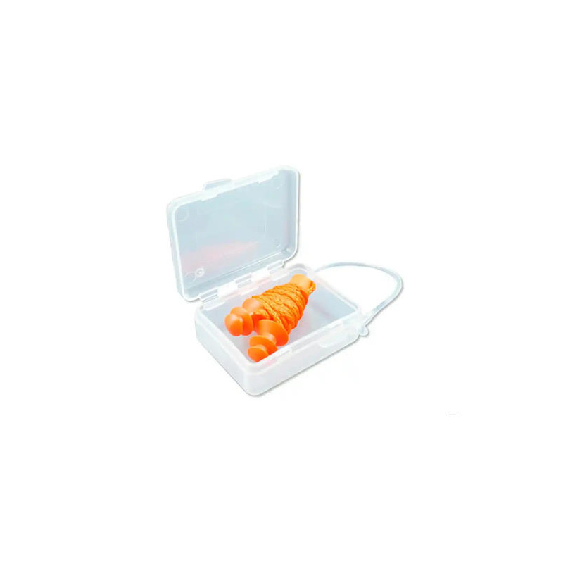 TAPON AUDITIVO SAFETOP TRACK-FIT BOX REUTILIZABLE CON CORDON EN CAJITA IND SNR 24,5 DB
