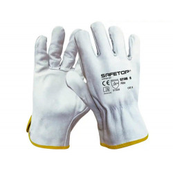 GUANTES DE PIEL SAFETOP ABA STANDARD EN388 100 C COLOR BLANCO TALLA 10