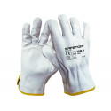 GUANTES DE PIEL SAFETOP ABA STANDARD EN388 100 C COLOR BLANCO TALLA 10