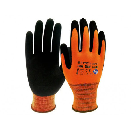 GUANTES DE LATEX SAFETOP FLEXILATEX DORSO AIREADO SANITIZED TALLA 8
