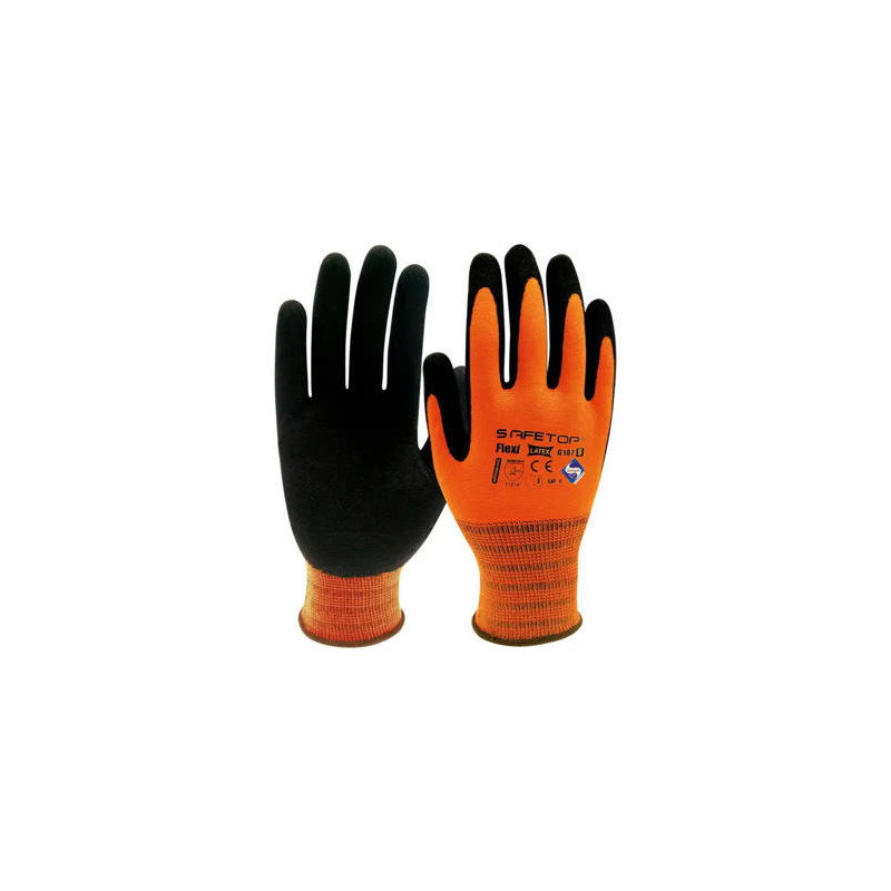 GUANTES DE LATEX SAFETOP FLEXILATEX DORSO AIREADO SANITIZED TALLA 10
