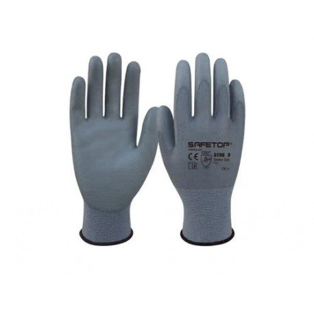 GUANTES DE POLIURETANO SAFETOP FEATHER TASK SINTETICO TALLA 10