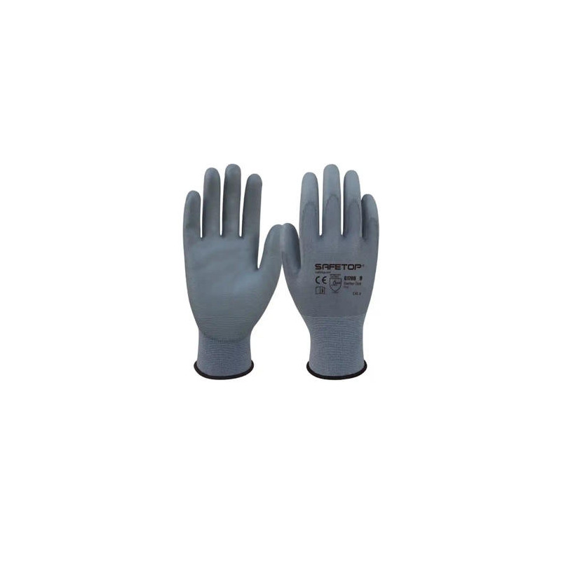 GUANTES DE POLIURETANO SAFETOP FEATHER TASK SINTETICO TALLA 10