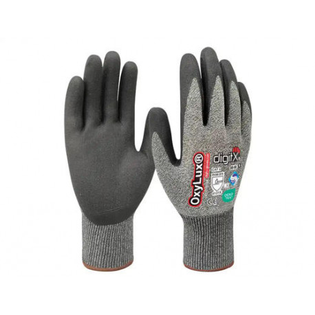 GUANTES DE NITRILO Y NYLON SAFETOP OXYLUX SATINADO TALLA 9