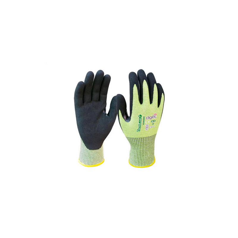 GUANTES DE NITRILO SAFETOP TORNOLUX-F ANTICORTE TDM NIVEL F CON REFUERZO TALLA 10