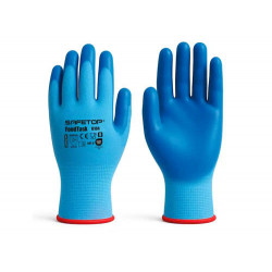 GUANTES DE NITRILO SAFETOP FOODTASK ALIMENTARIO AZUL SOLIDO TALLA 10