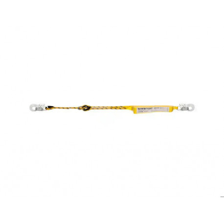 CUERDA SAFETOP REGULABLE CON ABSORBEDOR Y MOSQUETONES 1,98 M