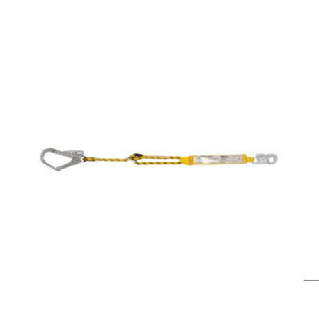 CUERDA SAFETOP REGULABLE CON ABSORBEDOR Y MOSQUETONES 1,98 M