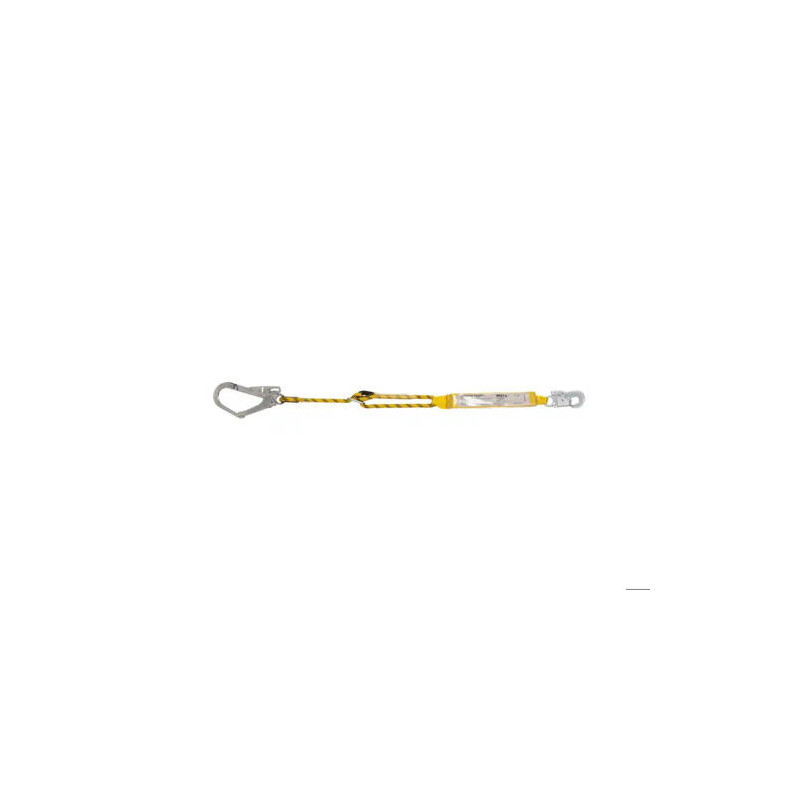CUERDA SAFETOP REGULABLE CON ABSORBEDOR Y MOSQUETONES 1,98 M