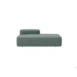 MODULO ROCADA VOLGA-EL RECTANGULAR LARGO RESPALDO IZQUIERDA TAPIZADO GRIS 184X92X62 CM