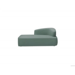 MODULO ROCADA VOLGA-HR EVO RECTO RESPALDO DERECHA TAPIZADO GRIS 184X92X68 CM