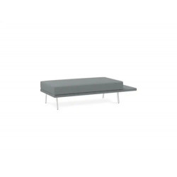 MODULO ROCADA URAL-D RECTANGULAR LARGO SIN SALIENTE CON SALIENTE TAPIZADO GRIS 172X74X39 CM