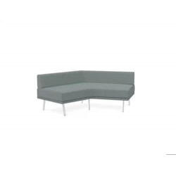 MODULO ROCADA URAL-G ANGULAR SIMETRICO GRANDE RESPALDO TAPIZADO GRIS 174X74X72 CM