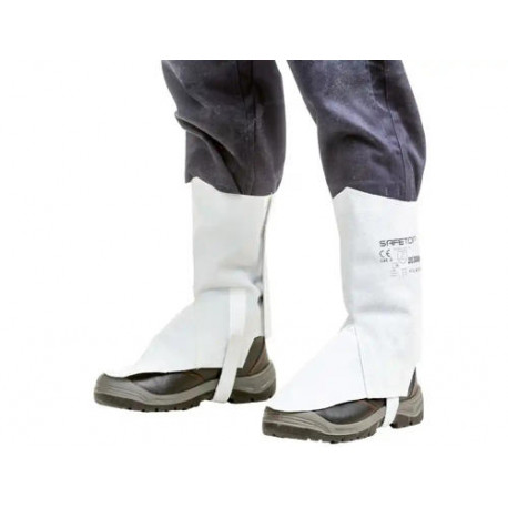 POLAINAS DE CUERO SAFETOP SERIE STANDARD COLOR GRIS JUEGO DE 2 UNIDADES