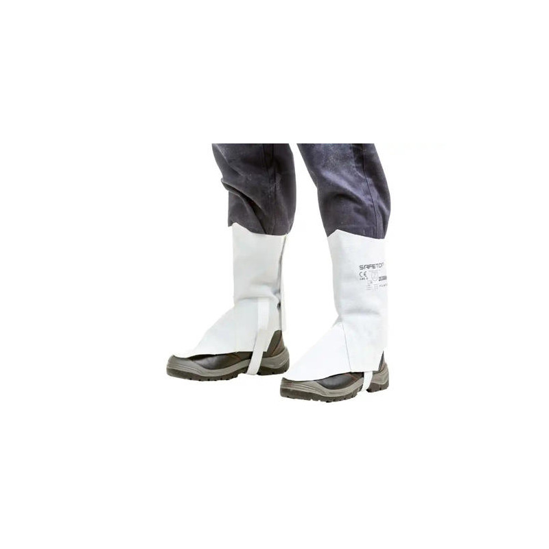 POLAINAS DE CUERO SAFETOP SERIE STANDARD COLOR GRIS JUEGO DE 2 UNIDADES