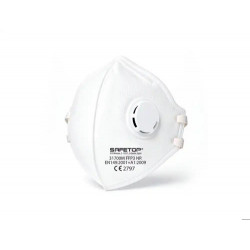 MASCARILLA FACIAL SAFETOP FFP3 NR PLEGABLE VERTICAL CON VALVULA