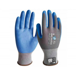GUANTES DE NITRILO SAFETOP BIATEX ALIMENTARIO Y ANTICALORICO COLOR AZUL TALLA 8