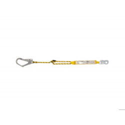 CUERDA SAFETOP REGULABLE CON ABSORBEDOR Y MOSQUETONES 1,98 M