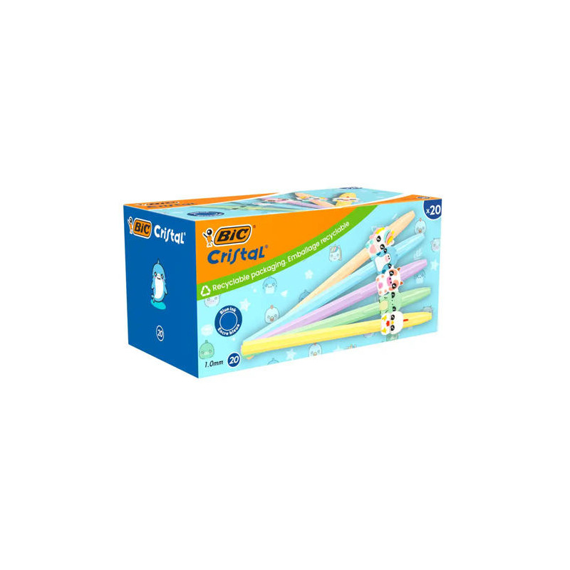 BOLIGRAFO BIC CRISTAL FIGURINE PUNTA 1 MM