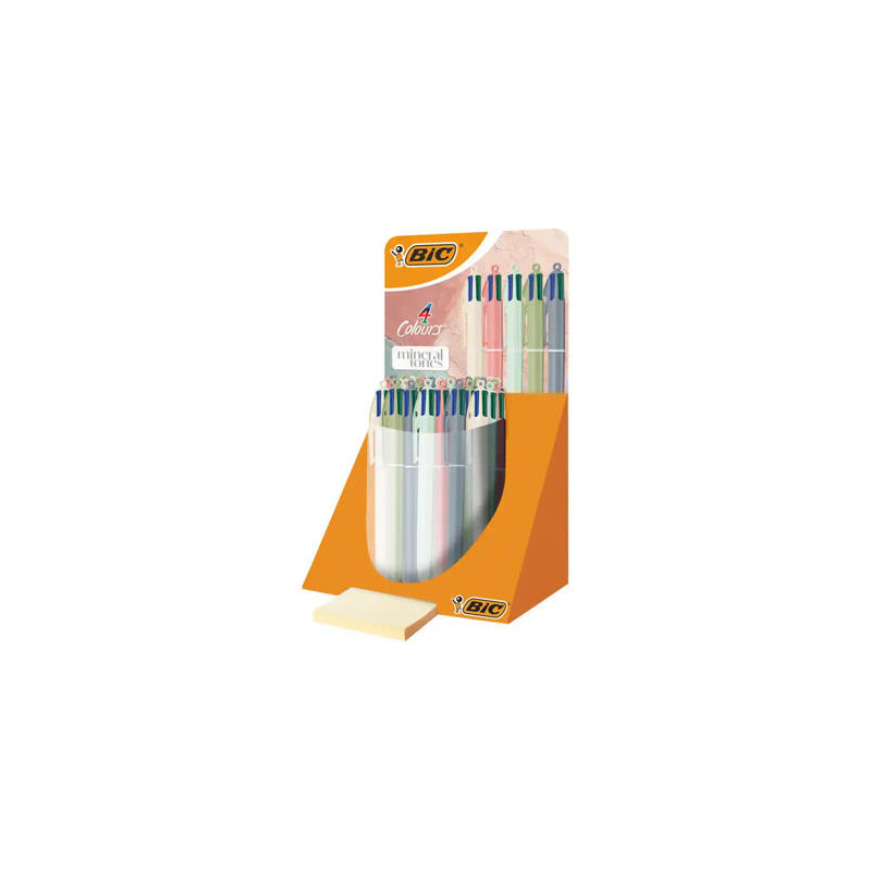 BOLIGRAFO BIC CUATRO COLORES TONOS MINERALES PUNTA 1 MM