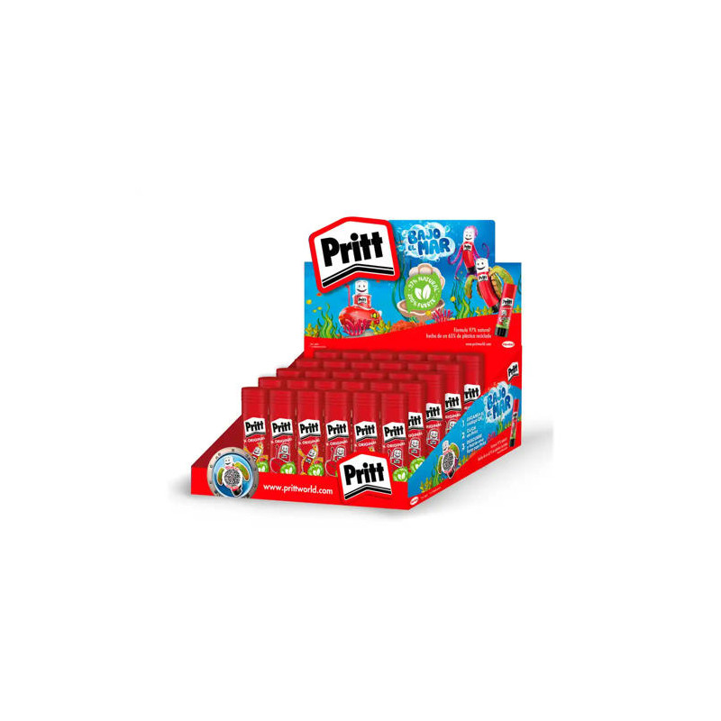 PEGAMENTO PRITT EN BARRA 43 G VAC 2026 EXPOSITOR DE 30 UNIDADES