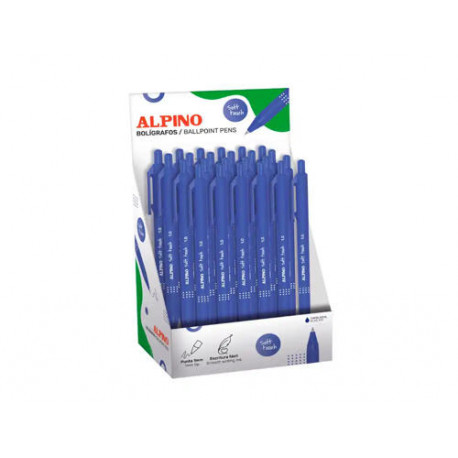 BOLIGRAFO ALPINO SOFT TOUCH PASTEL PUNTA 1 MM EXPOSITOR 24 UNIDADES