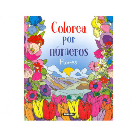 CUADERNO DE COLOREAR SUSAETA FLORES COLOREAR POR NUMEROS 64 PAGINAS 21,5X25 CM