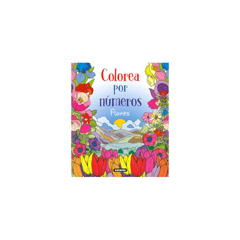 CUADERNO DE COLOREAR SUSAETA FLORES COLOREAR POR NUMEROS 64 PAGINAS 21,5X25 CM