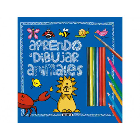 CUADERNO DE COLOREAR SUSAETA APRENDO A DIBUJAR ANIMALES 32 PAGINAS 23,2X23,5 CM