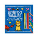 CUADERNO DE COLOREAR SUSAETA APRENDO A DIBUJAR ANIMALES 32 PAGINAS 23,2X23,5 CM