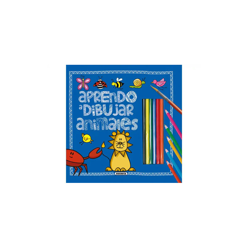 CUADERNO DE COLOREAR SUSAETA APRENDO A DIBUJAR ANIMALES 32 PAGINAS 23,2X23,5 CM