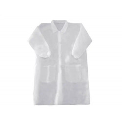 BATA DE LABORATORIO SAFETOP LAB-COAT POLIPROPILENO BLANCO 67X104 CM TALLA L