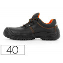 ZAPATOS DE SEGURIDAD SAFETOP ORATIO CUERO GRABADO SUELA DE ACERO ANTIPERFORACION S3 SR TALLA 40 COLO