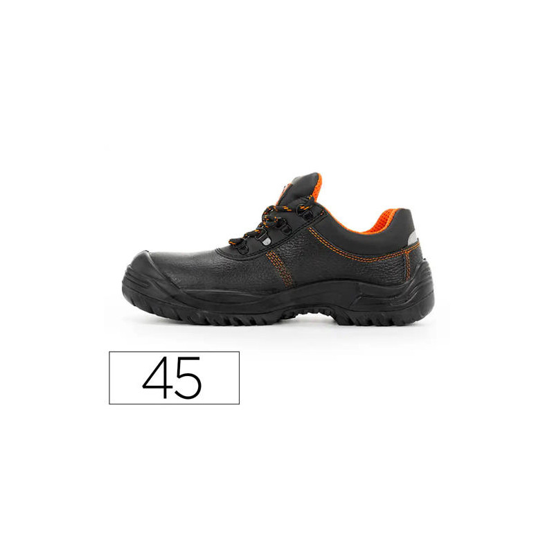 ZAPATOS DE SEGURIDAD SAFETOP ORATIO CUERO GRABADO SUELA DE ACERO ANTIPERFORACION S3 SR TALLA 45 COLO