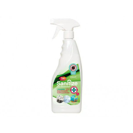 LIMPIADOR DESINFECTANTE ZORKA CON BIOALCOHOL CON PISTOLA PULVERIZADORA 750 ML