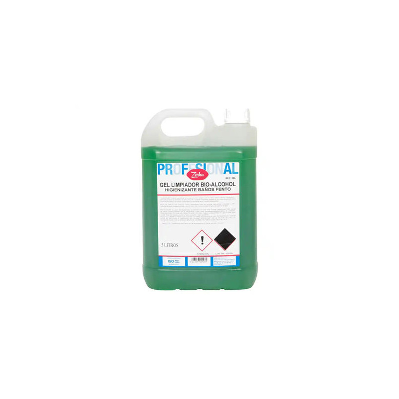 LIMPIADOR ZORKA GEL BIO-ALCOHOL PERFUMADO BAÑOS FENTO GARRAFA 5 LITROS