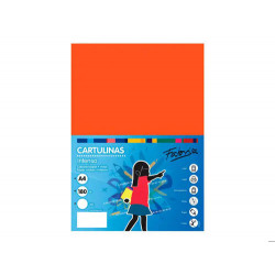CARTULINA FABRISA A4 180 G NARANJA PAQUETE DE 50 HOJAS