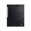 CARPETA EXACOMPTA OPAK GOMAS POLIPROPILENO RECICLADO TRES SOLAPAS DIN A4 COLOR NEGRO
