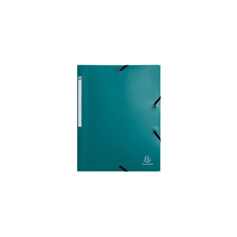 CARPETA EXACOMPTA OPAK GOMAS POLIPROPILENO RECICLADO TRES SOLAPAS DIN A4 COLOR VERDE
