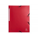 CARPETA EXACOMPTA OPAK GOMAS POLIPROPILENO RECICLADO TRES SOLAPAS DIN A4 COLOR ROJO