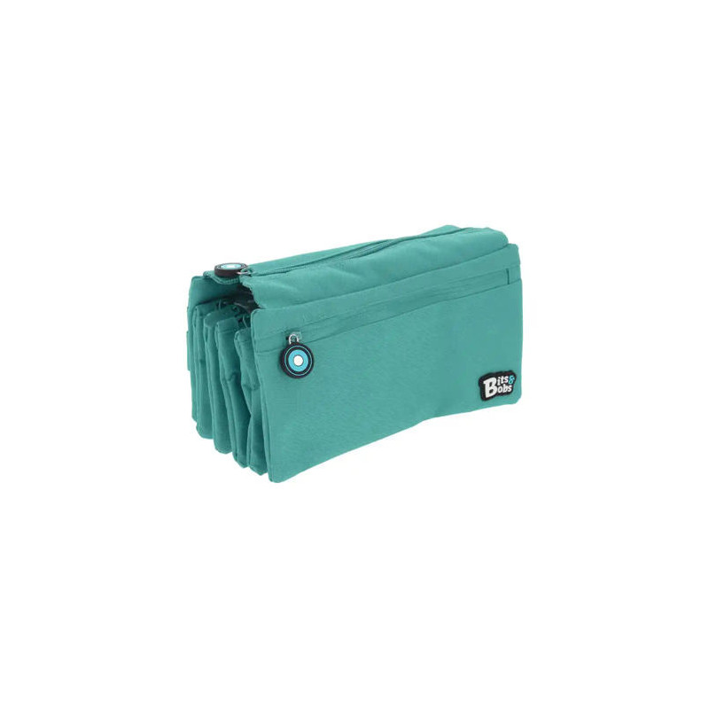 ESTUCHE PORTATODO GRAFOPLAS BITS&BOBS CUADRUPLE COLOR TURQUESA 230X120 MM