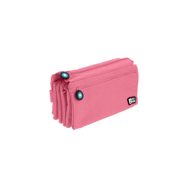 ESTUCHE PORTATODO GRAFOPLAS BITS&BOBS CUADRUPLE COLOR ROSA 230X120 MM
