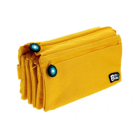 ESTUCHE PORTATODO GRAFOPLAS BITS&BOBS CUADRUPLE COLOR AMARILLO 230X120 MM