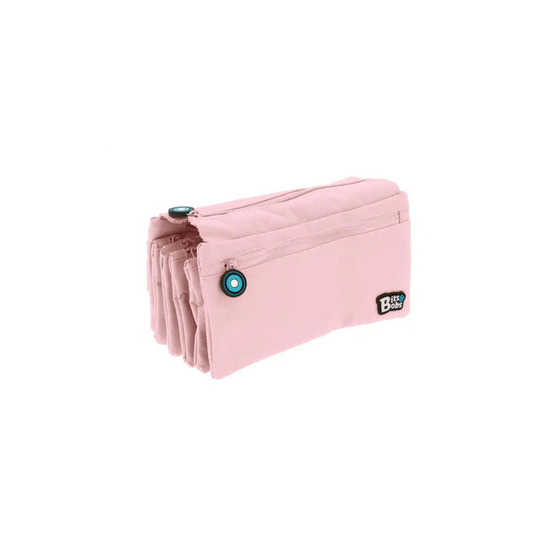 ESTUCHE PORTATODO GRAFOPLAS BITS&BOBS CUADRUPLE COLOR ROSA CLARO 230X120 MM